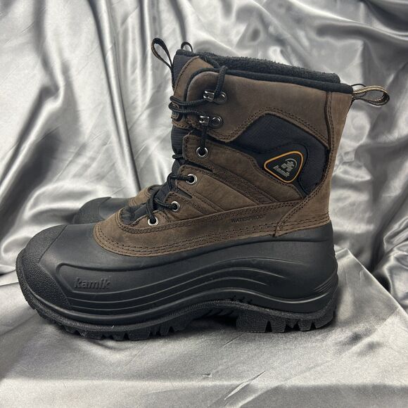 Kamik Men's Boots Size 9 Pedigree Safety Toe Work Removable Liners Winter Brown - Picture 7 of 17